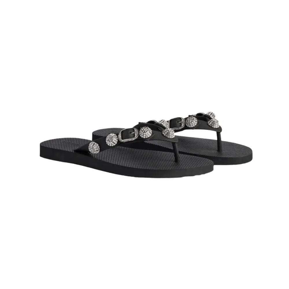 Balenciaga Cagole Thong Sandal In Crystal