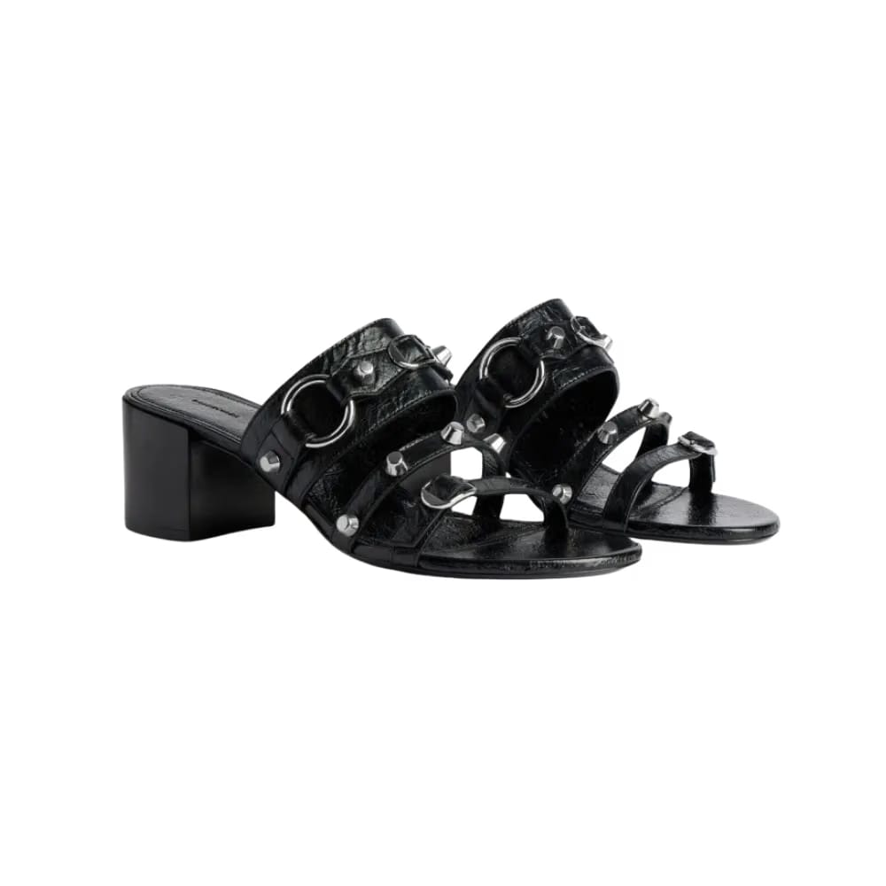 Balenciaga City Sandal In Black