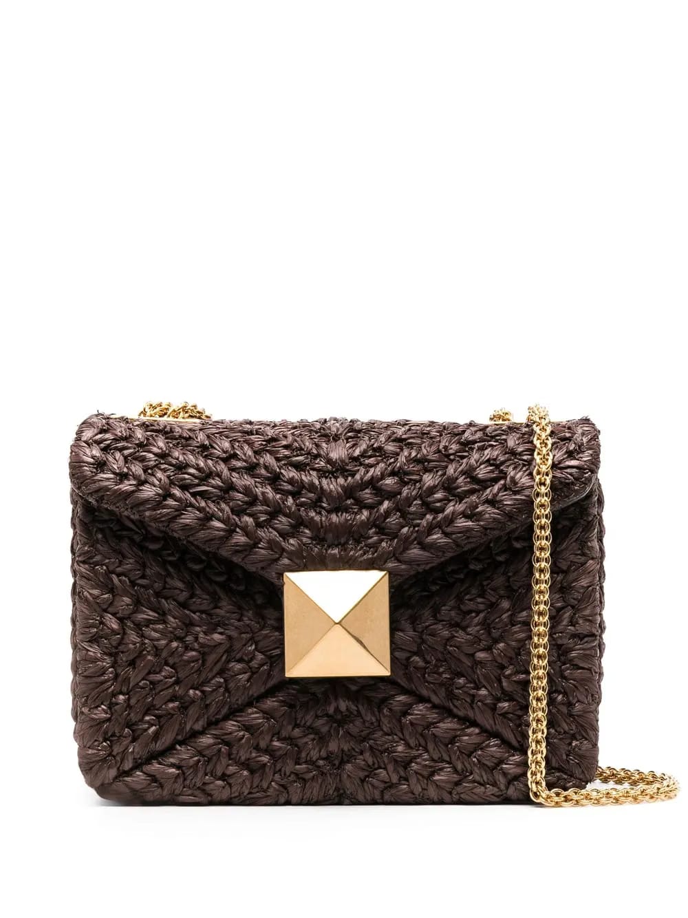One Stud woven shoulder bag