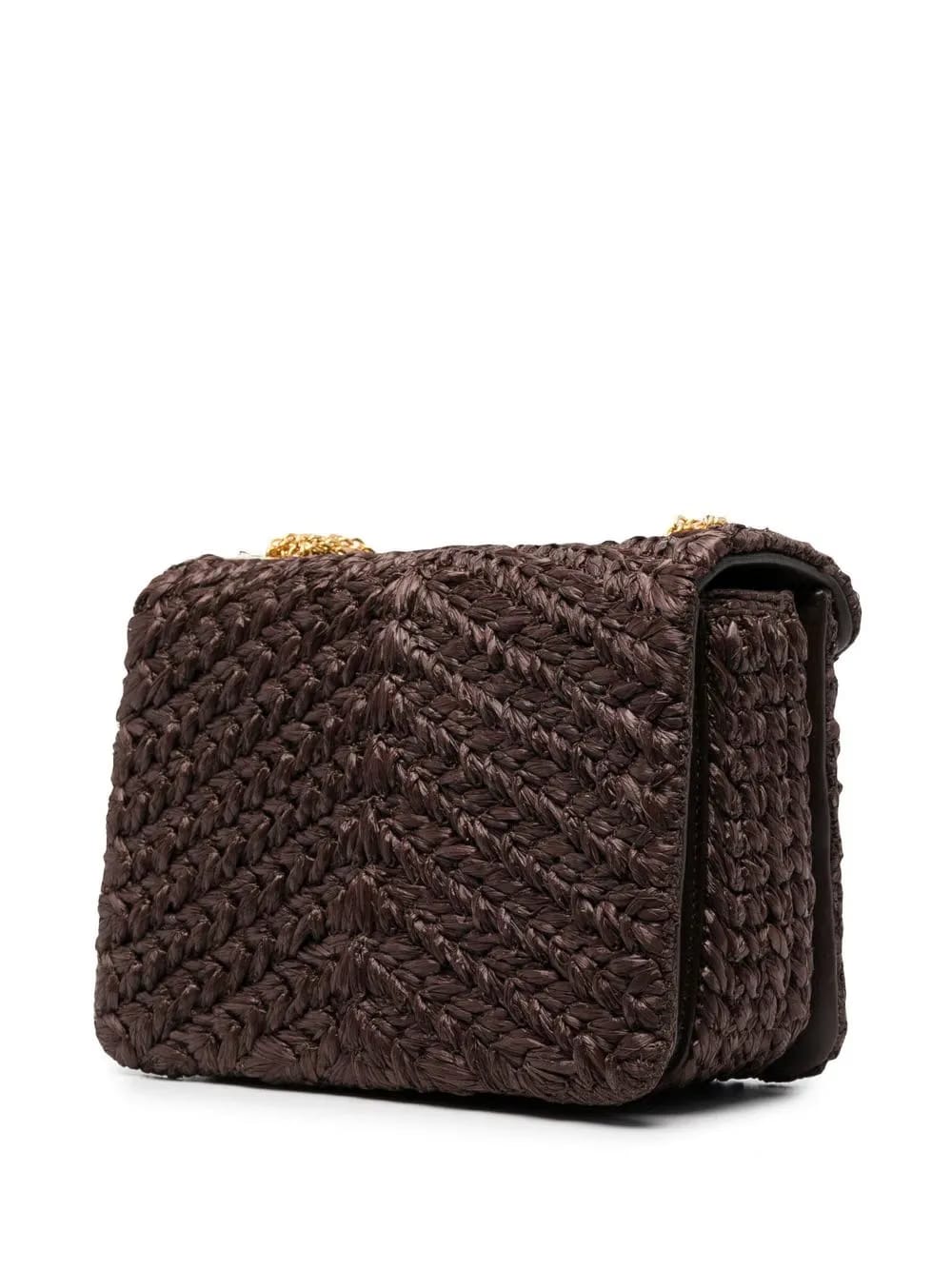 One Stud woven shoulder bag