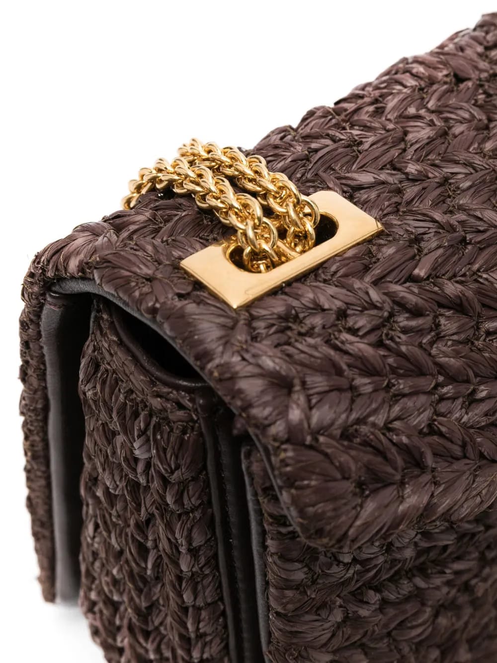 One Stud woven shoulder bag