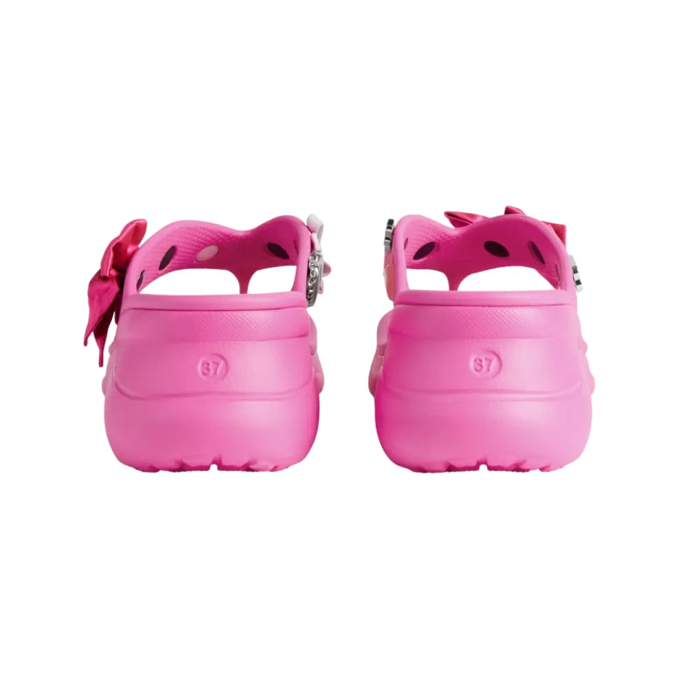Balenciaga Crocs Thong Jibbitz In Glossy Pink