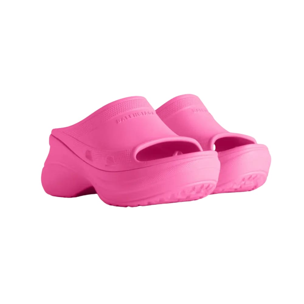 Balenciaga Pool Crocs Slide Sandal In Pink