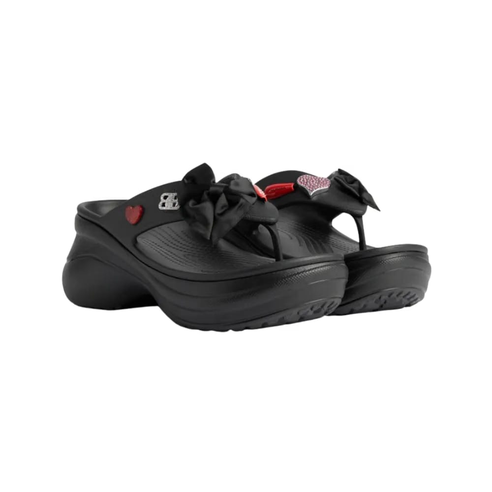 Balenciaga Crocs Thong Jibbitz In Black