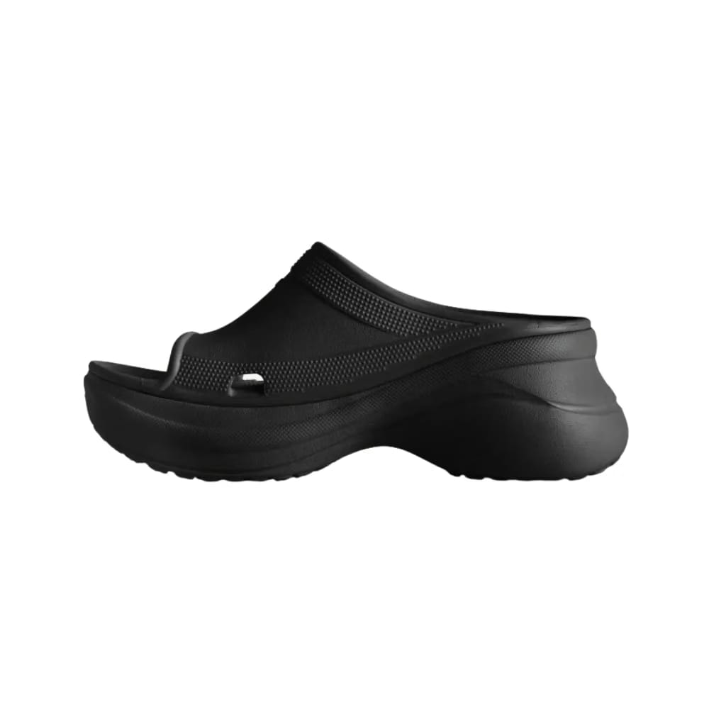 Balenciaga Pool Crocs Slide Sandal In Black