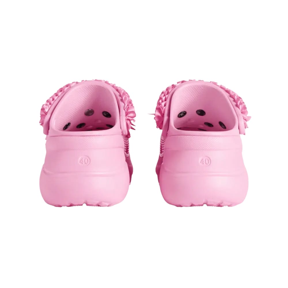 Balenciaga Crocs Mule Jibbitz In Light Pink