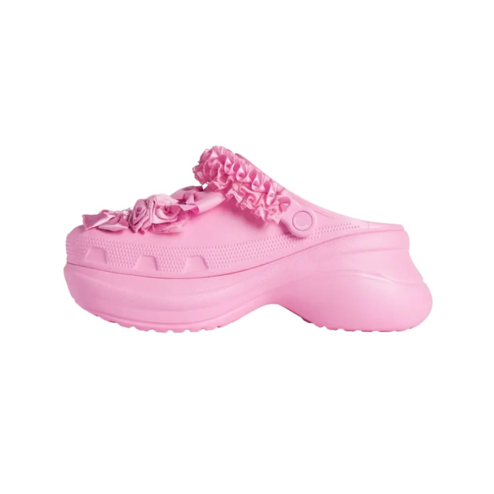 Balenciaga Crocs Mule Jibbitz In Light Pink