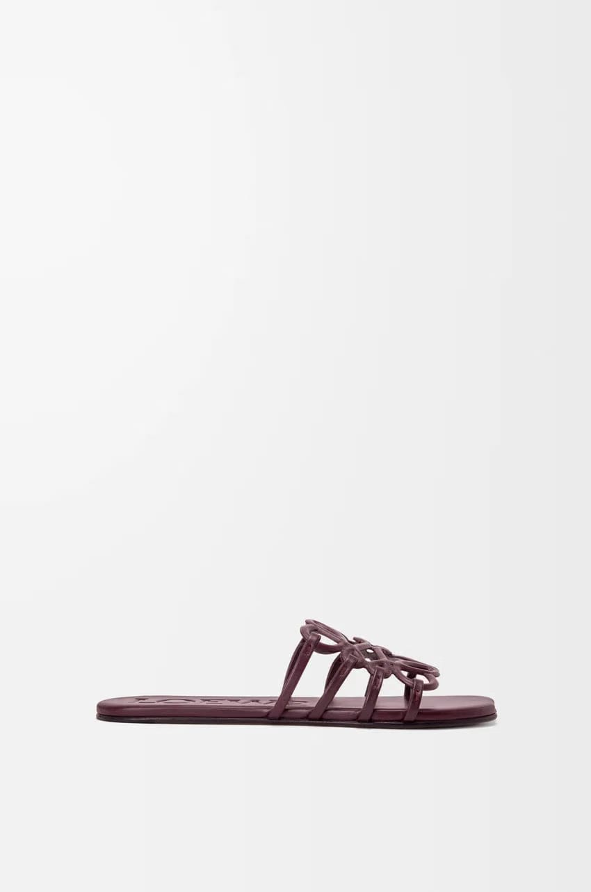 Petal Anagram slide in soft calfskin
