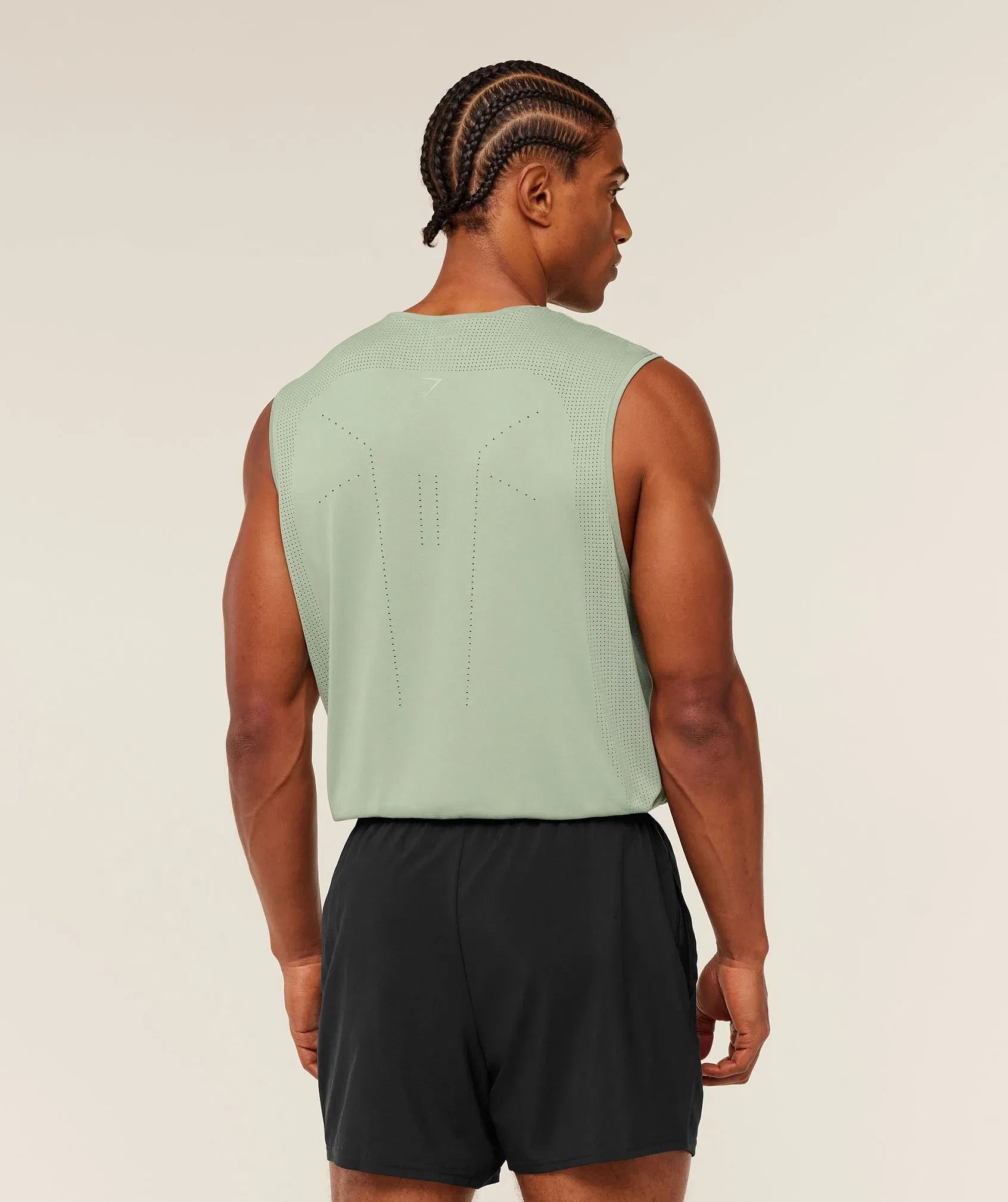 Gymshark Distance Seamless Tank - Haze Green / Haze Green