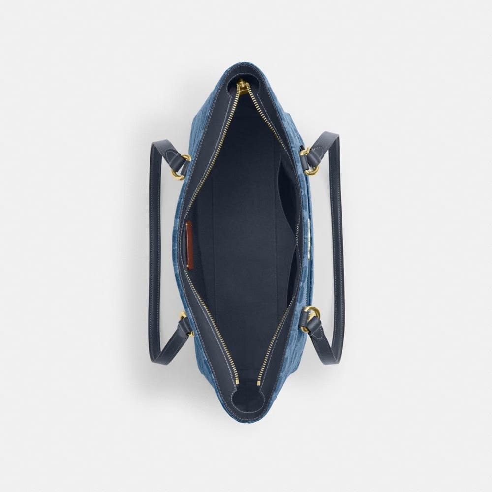 Station Tote Bag In Signature Denim