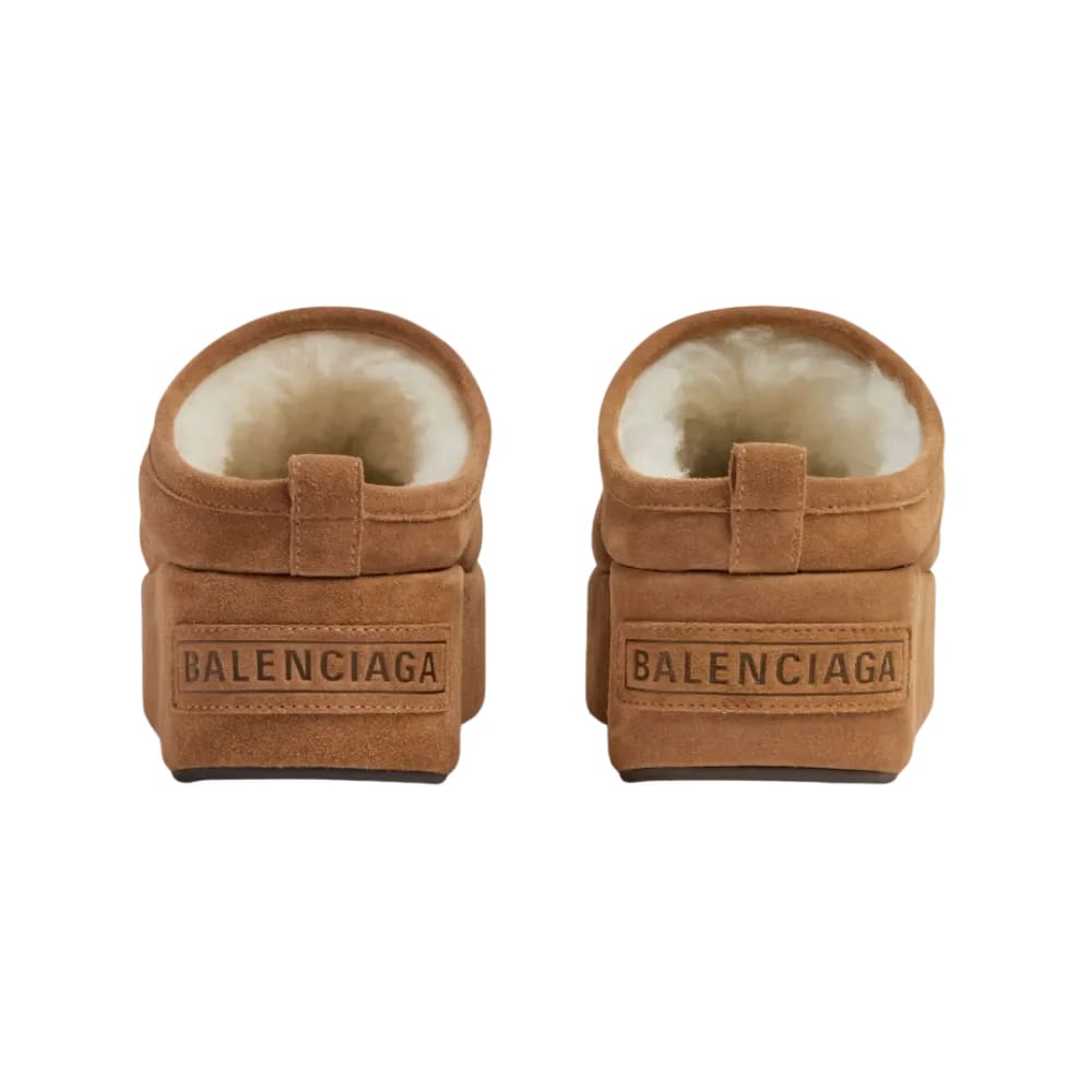 Balenciaga Alaska Soft Platform Mule In Brown