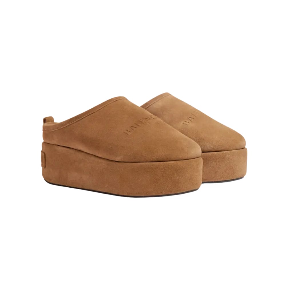 Balenciaga Alaska Soft Platform Mule In Brown