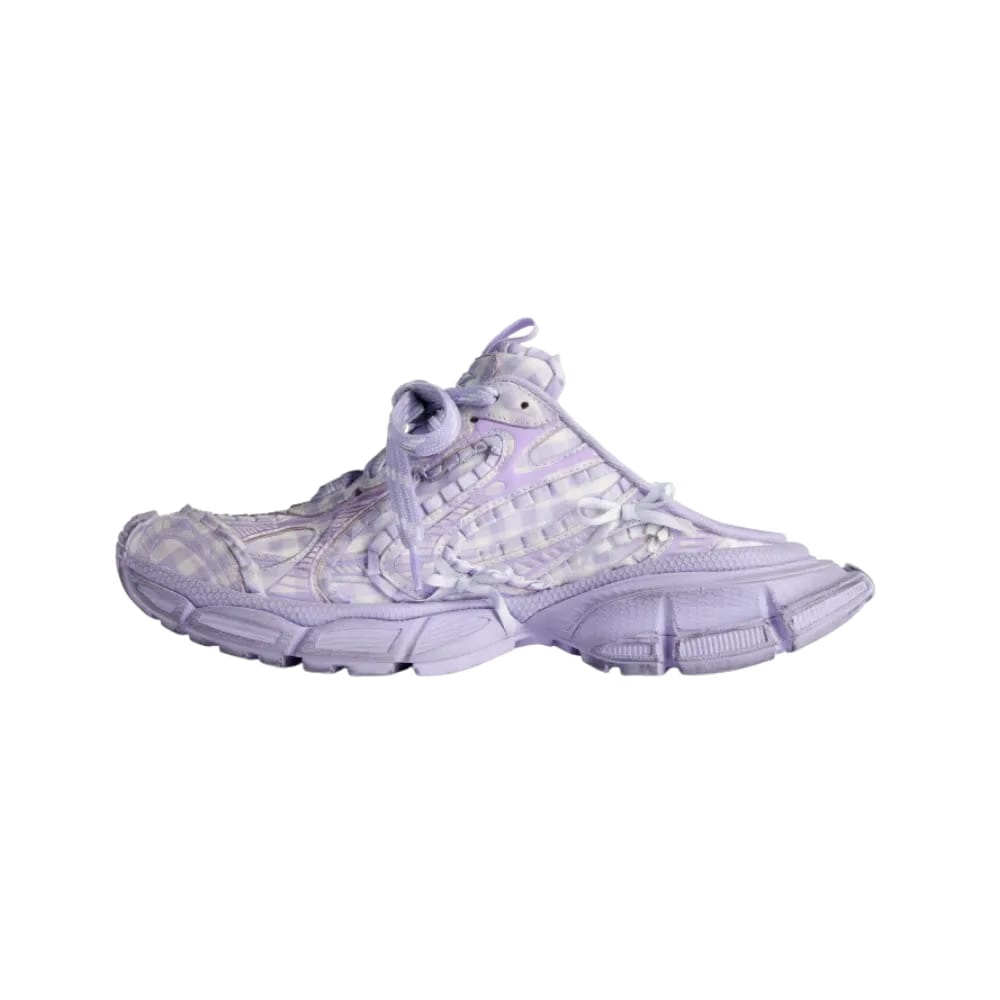 Balenciaga 3XL Check Mule In Lilac