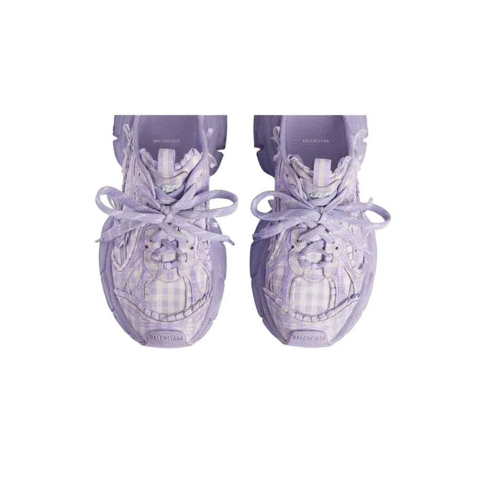 Balenciaga 3XL Check Mule In Lilac