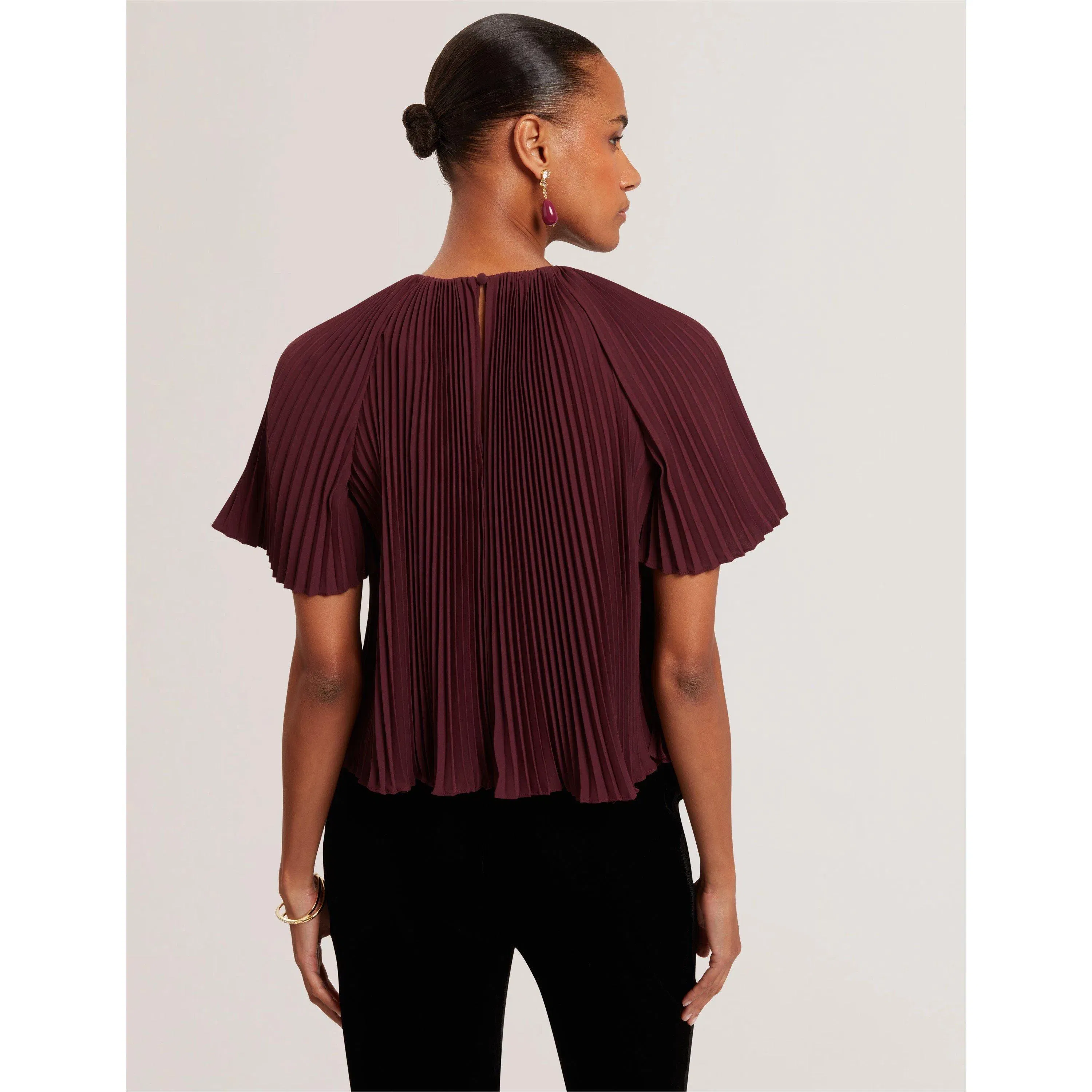 Short Sleeve Pleated Top