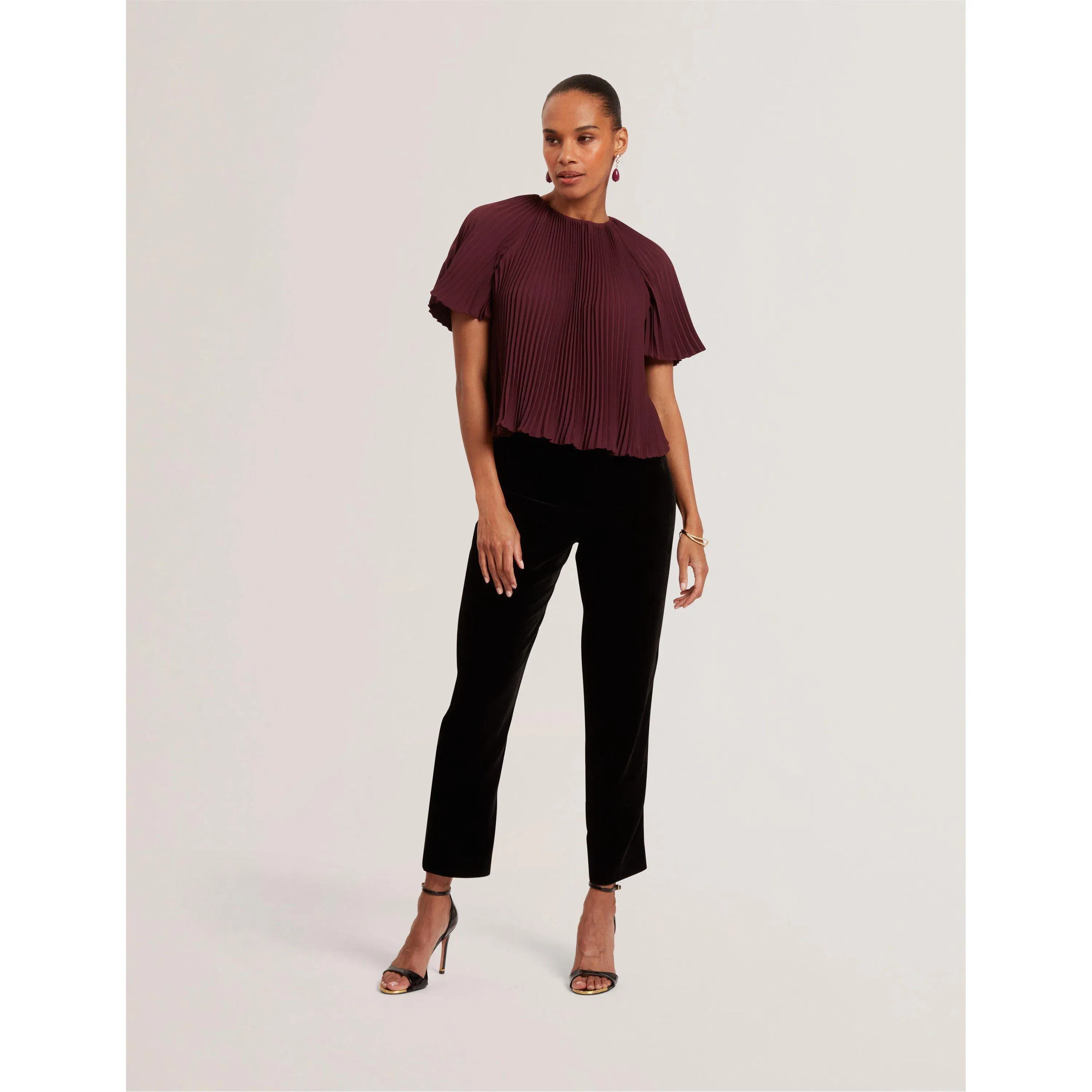 Short Sleeve Pleated Top