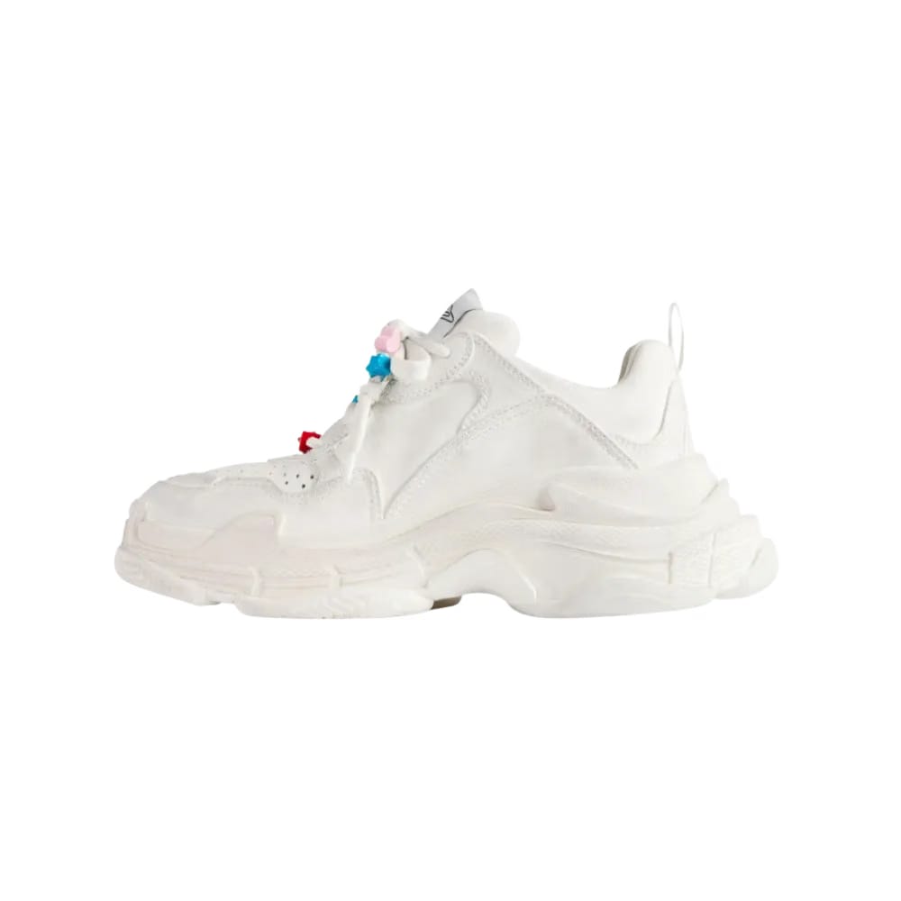 Balenciaga Triple S Sporty Sneaker With Charms In White