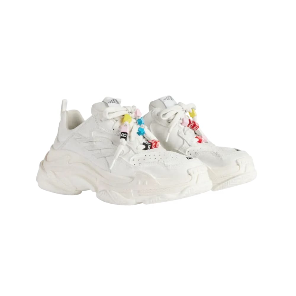 Balenciaga Triple S Sporty Sneaker With Charms In White