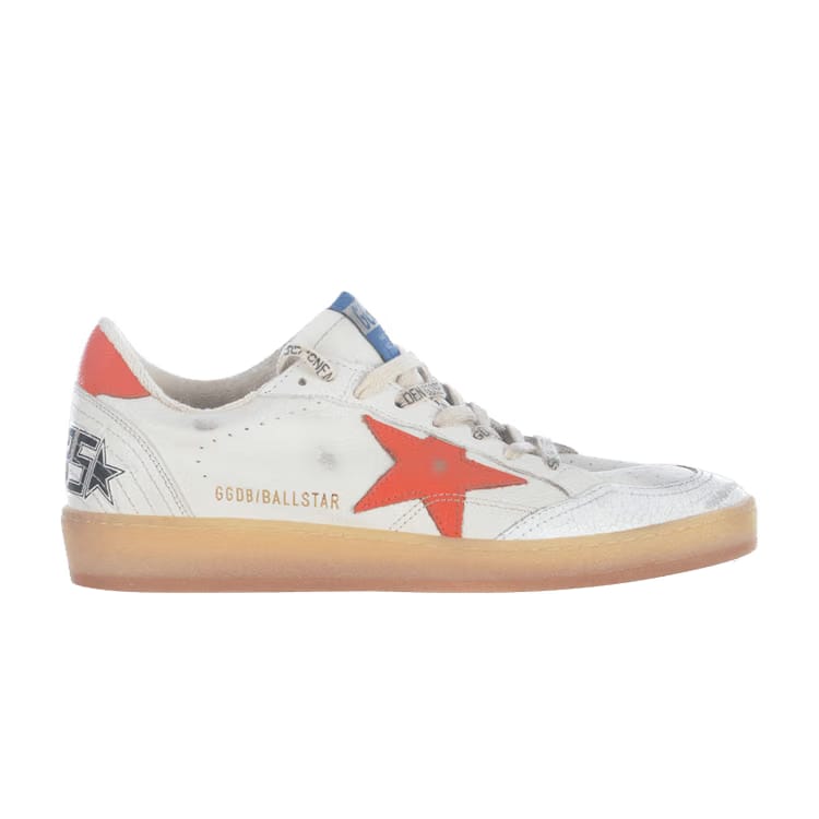 Golden Goose Ball Star White Orange