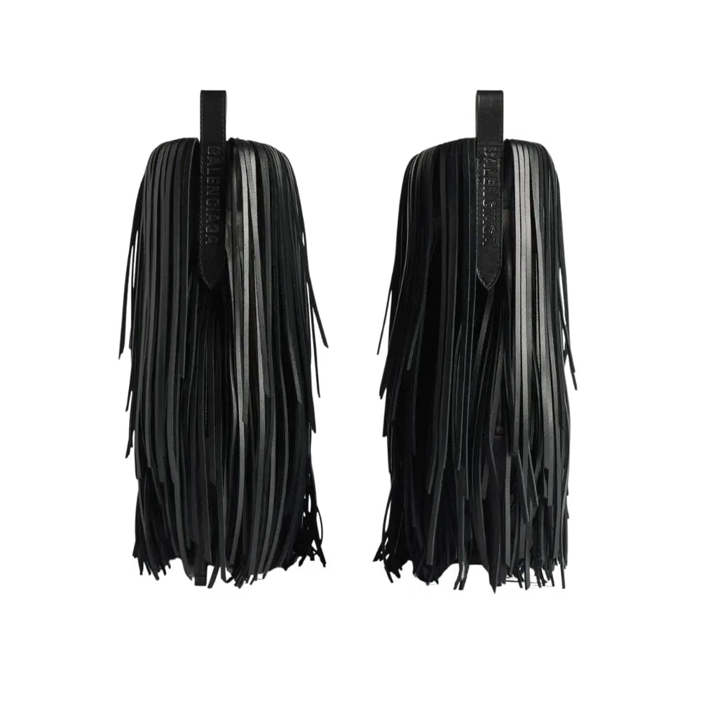 Balenciaga Avenue Fringe Bootie In Black