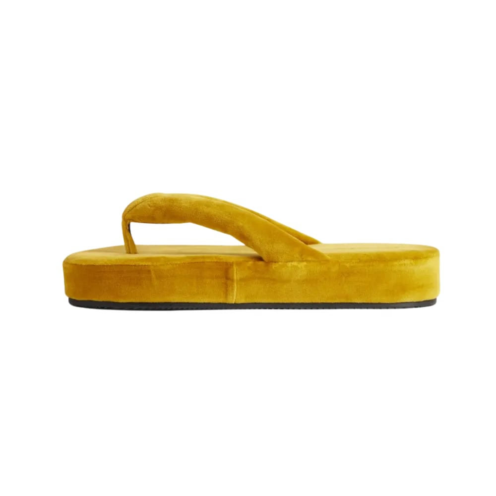 Balenciaga Jet Lag Thong In Mustard