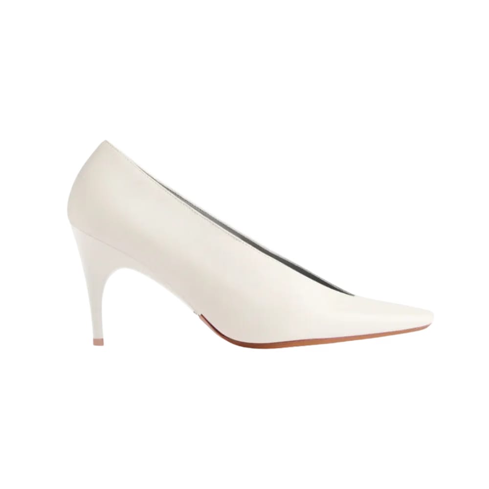 Balenciaga Duchesse Pump In White Snow