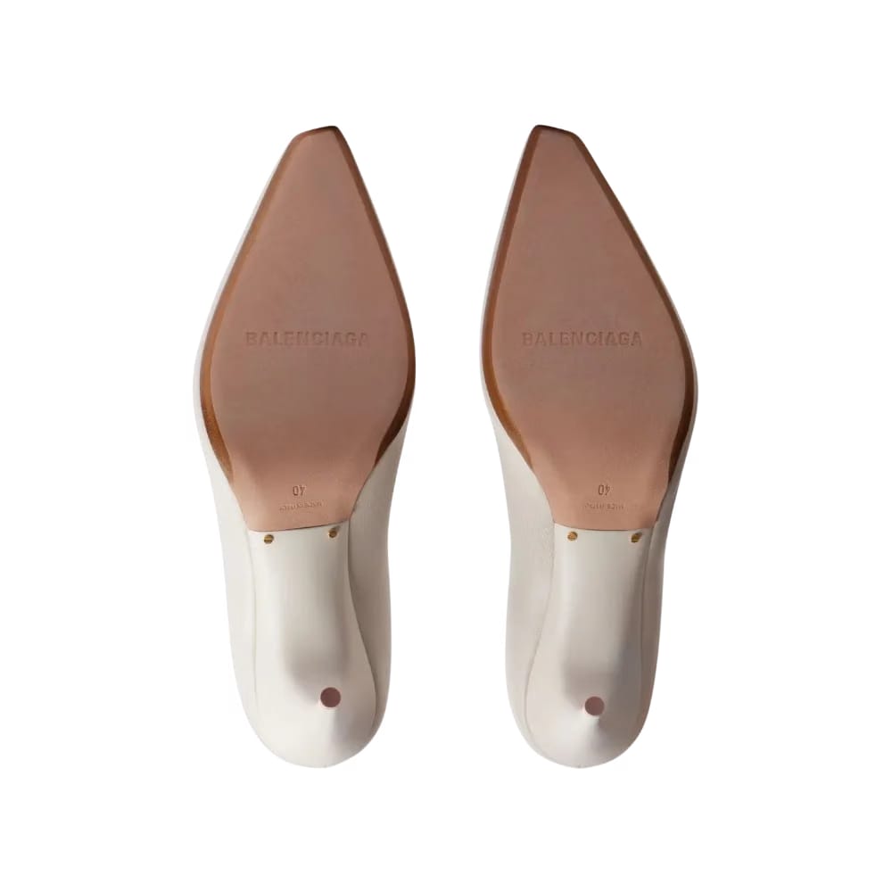 Balenciaga Duchesse Pump In White Snow