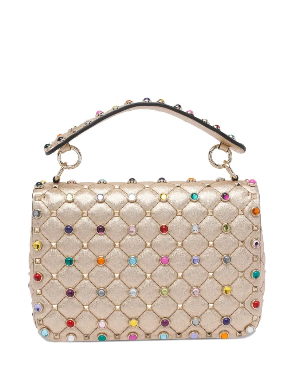 quilted laminated leather Rockstud tote bag
