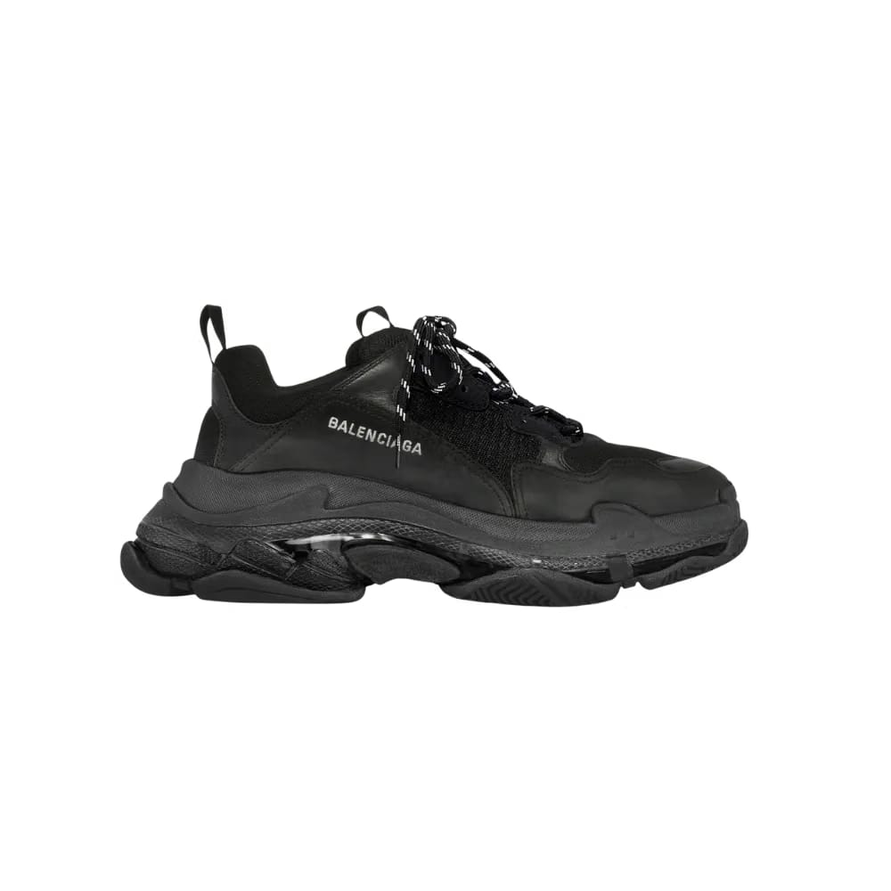 Balenciaga Triple S Clear Sole Sneaker In Black