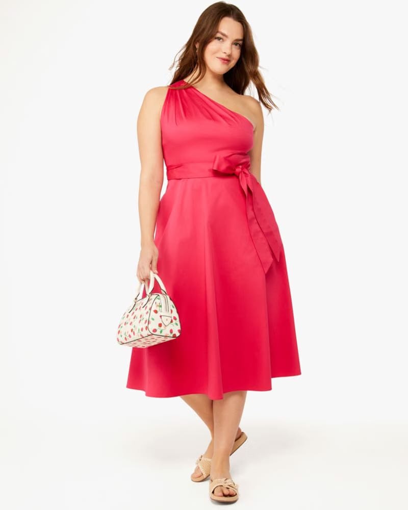 Poplin One-shoulder Dress