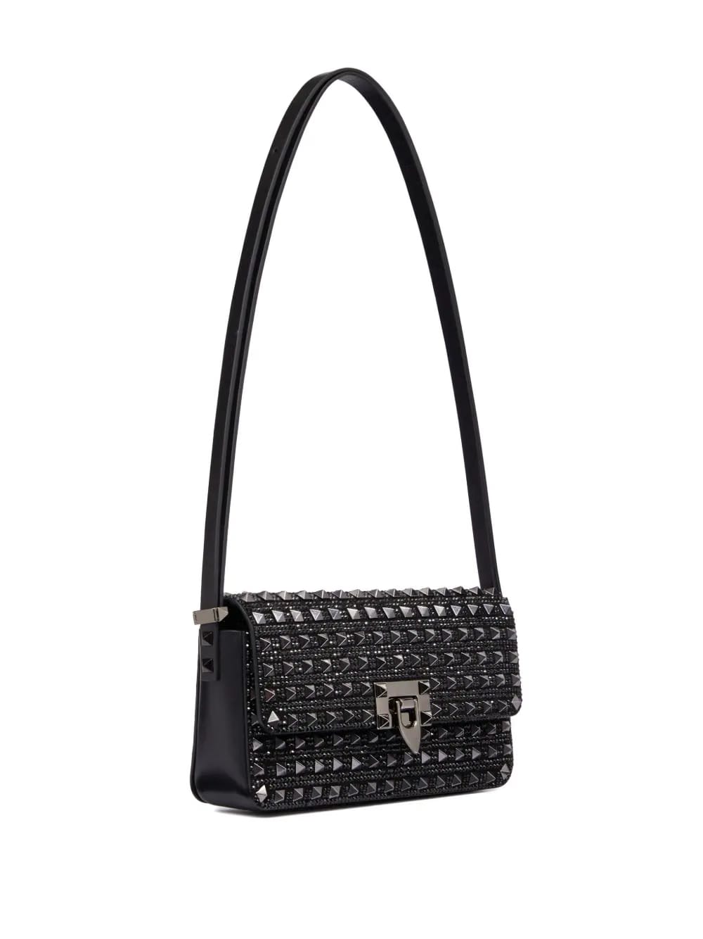 Rockstud23 E/W embroidered shoulder bag