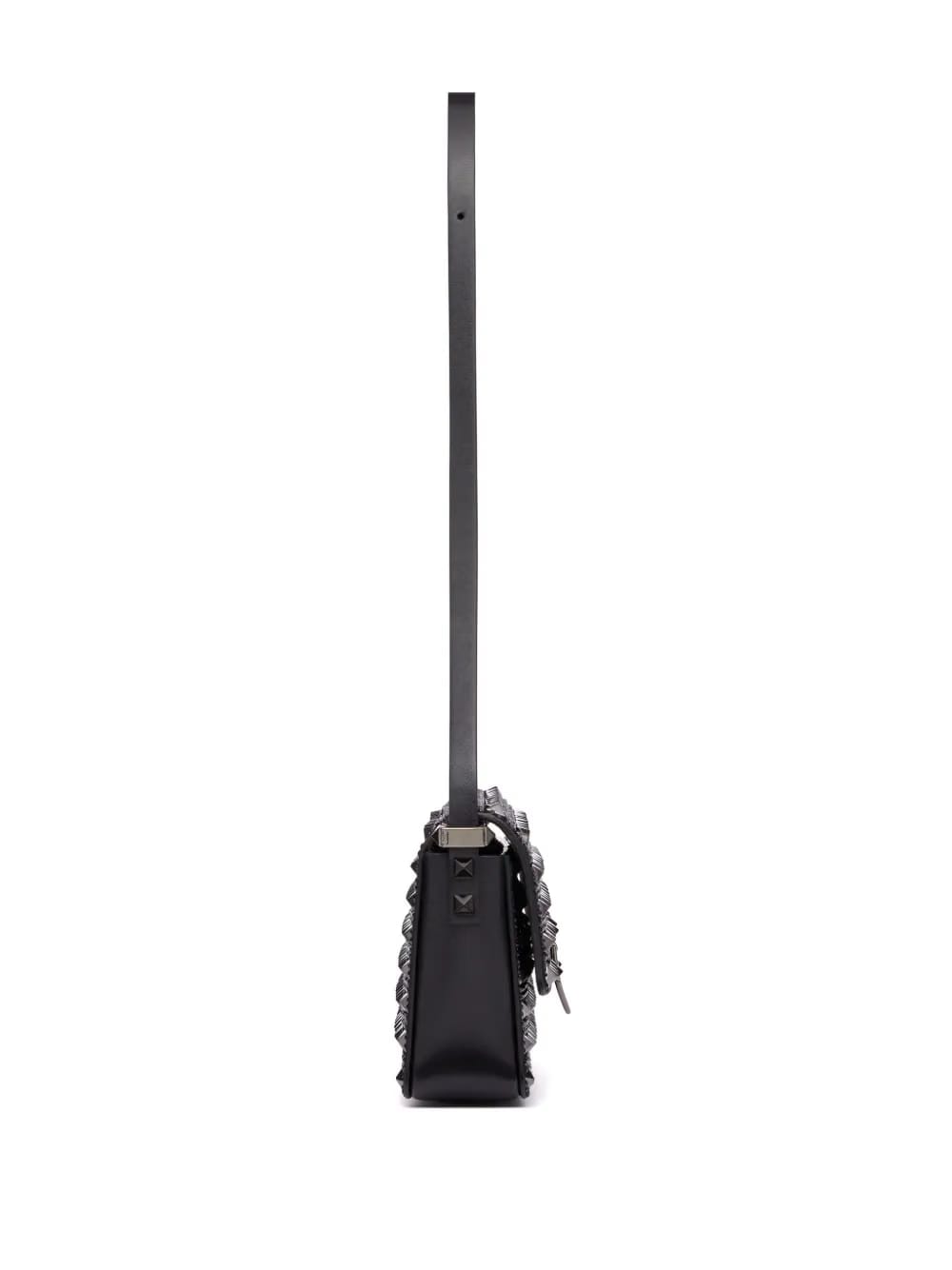 Rockstud23 E/W embroidered shoulder bag