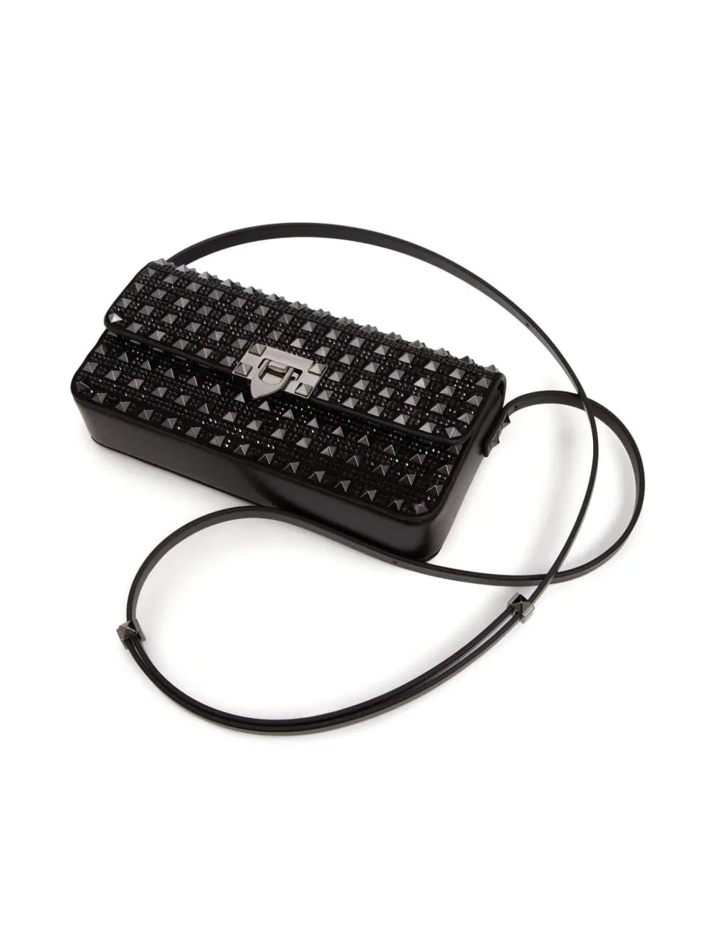 Rockstud23 E/W embroidered shoulder bag