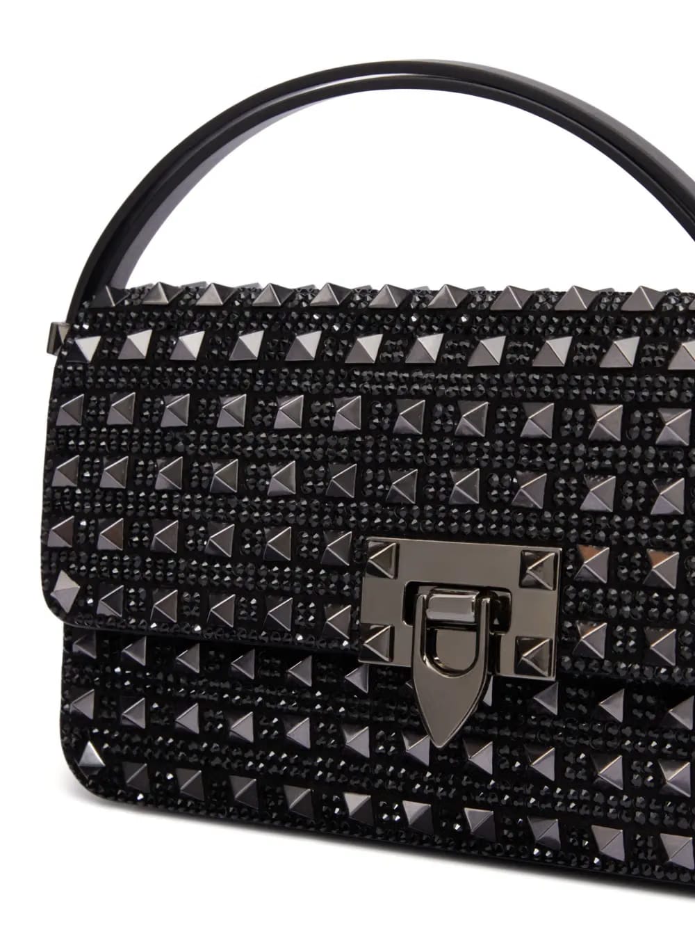 Rockstud23 E/W embroidered shoulder bag