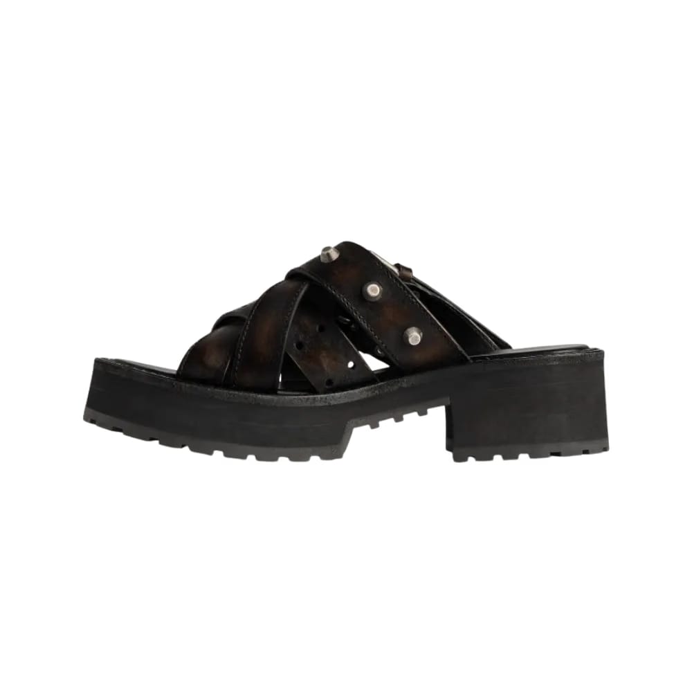 Balenciaga Venom Open Mule In Brown
