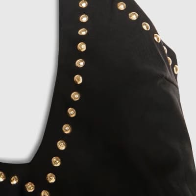 Black Studded Swimsuit
