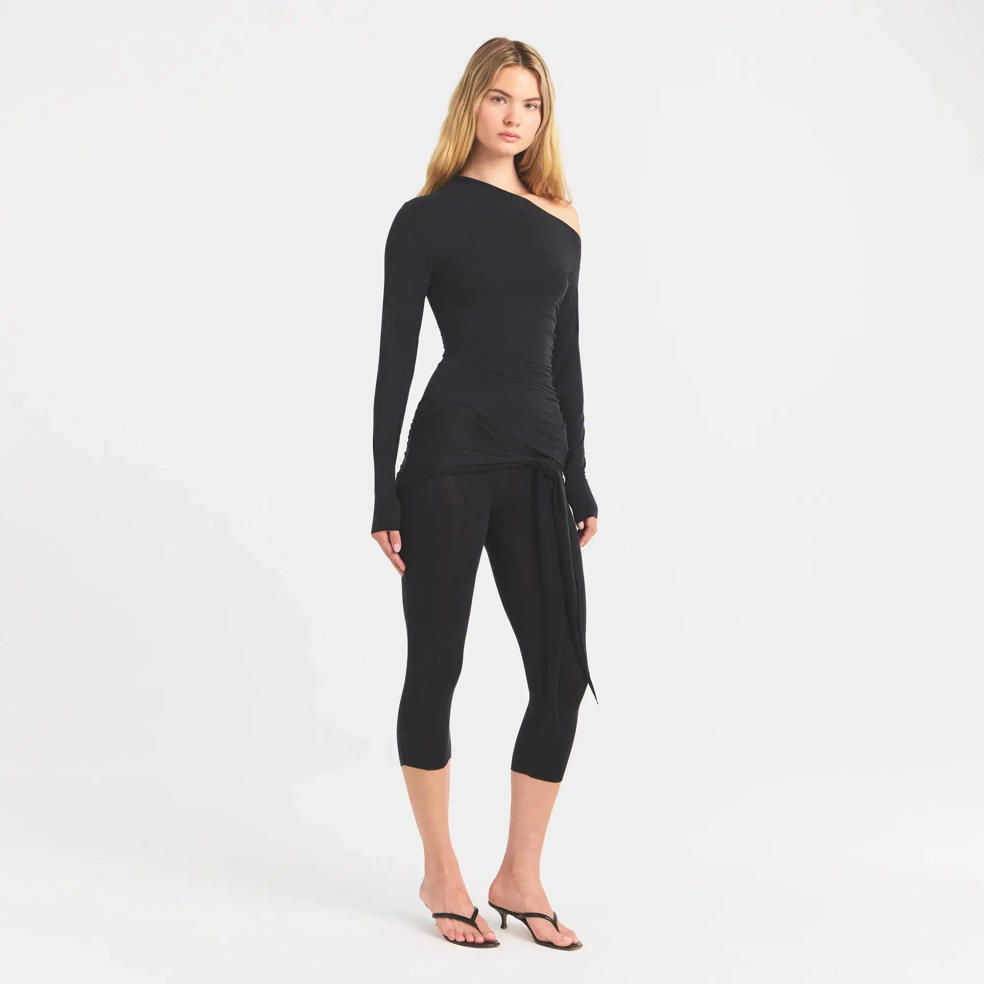 Cupro Jersey Asymmetrical Top
