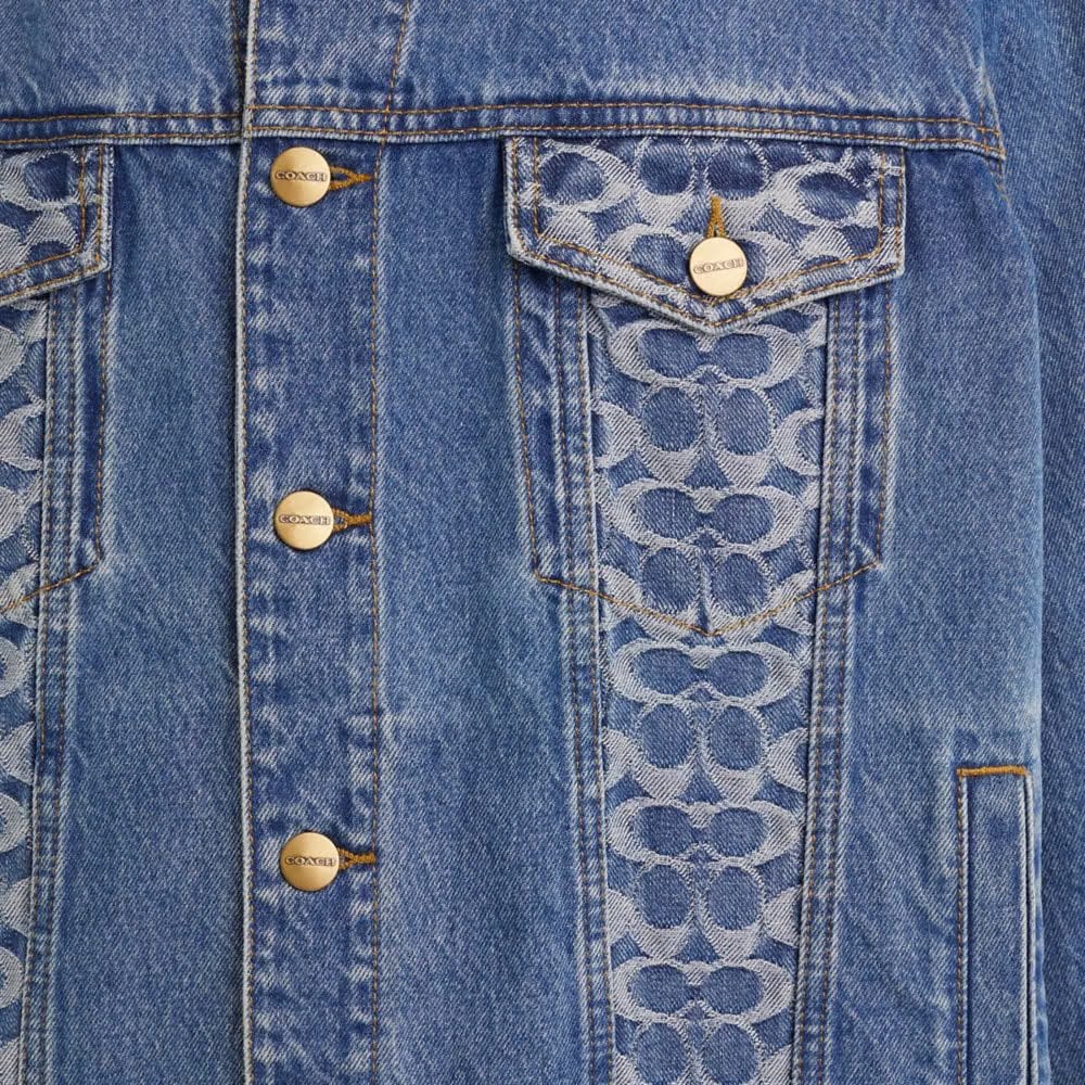 Restored Oversized Signature Denim Jacket