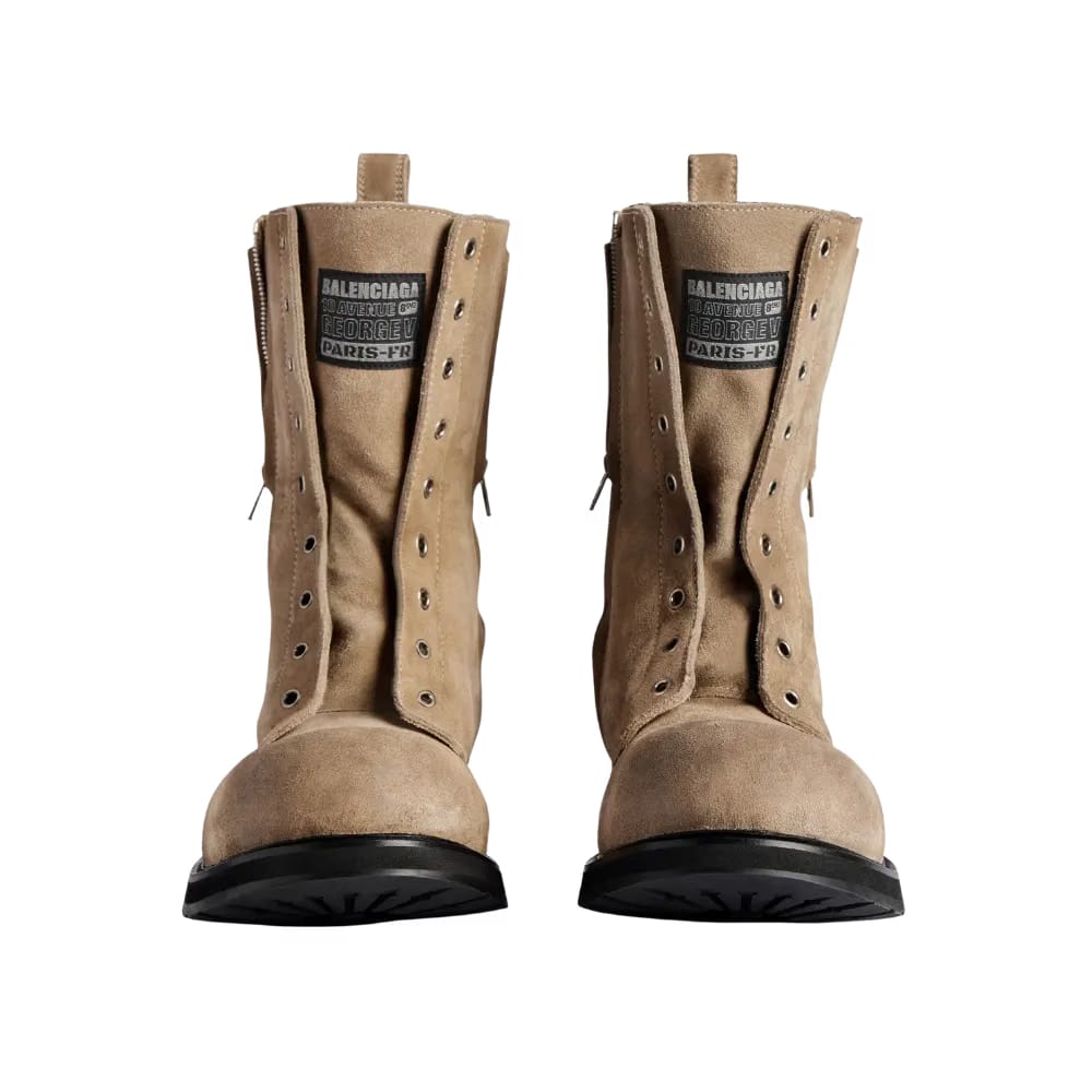 Balenciaga Truck Lace-Up Boot In Sand