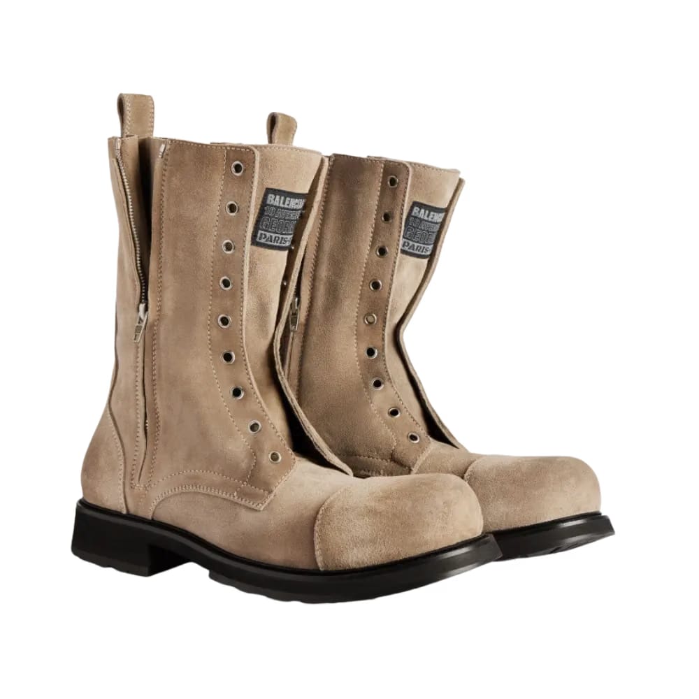 Balenciaga Truck Lace-Up Boot In Sand