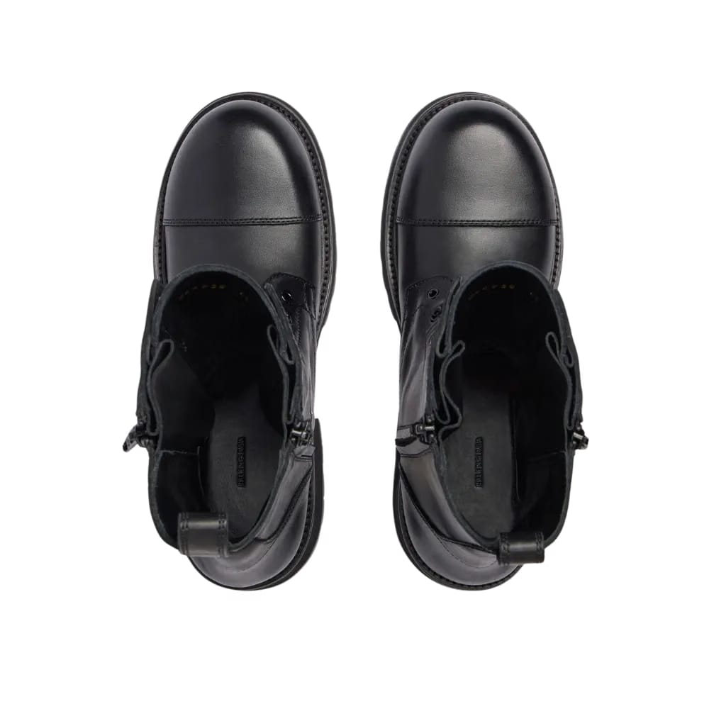 Balenciaga Truck Lace-Up Boot In Black