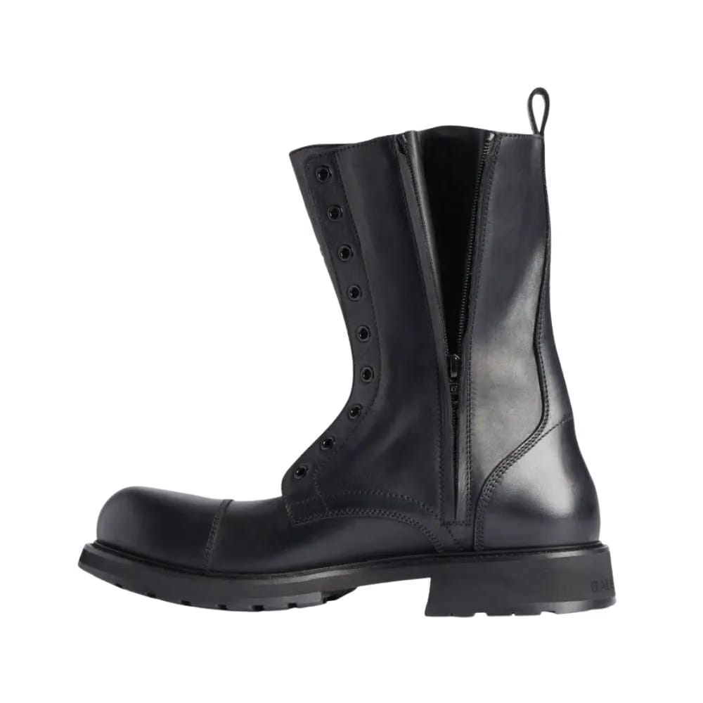 Balenciaga Truck Lace-Up Boot In Black