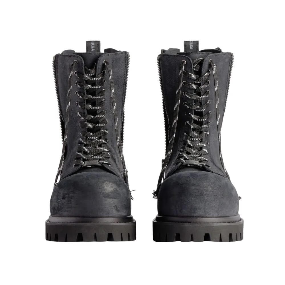 Balenciaga Stomper Zipped Bootie In Black