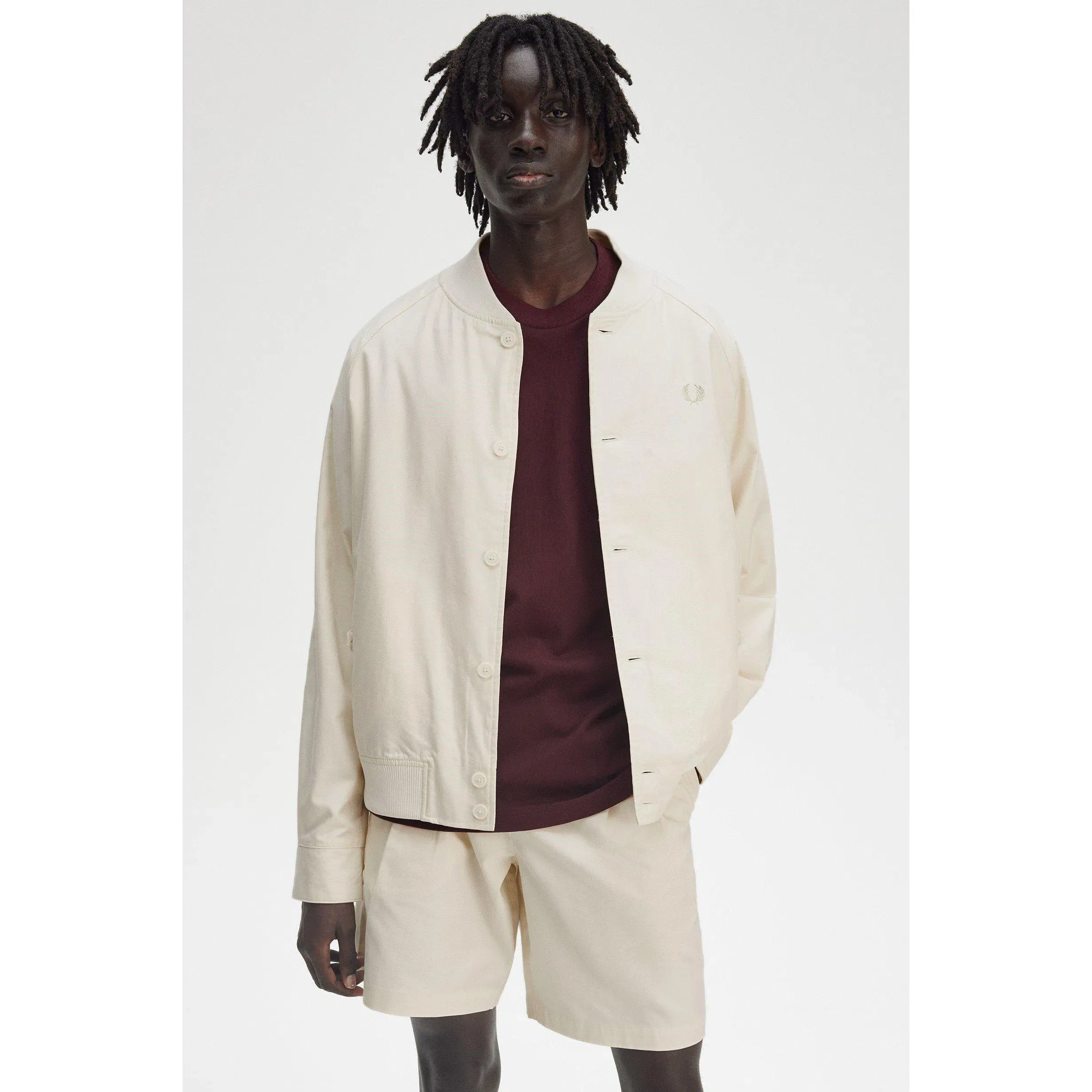 Twill Tennis Cotton Button Up Varsity Jacket