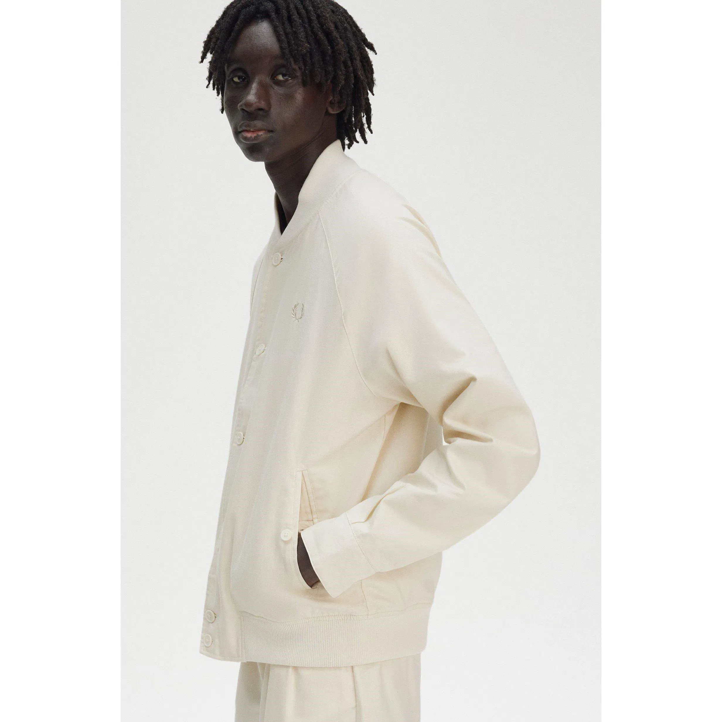 Twill Tennis Cotton Button Up Varsity Jacket
