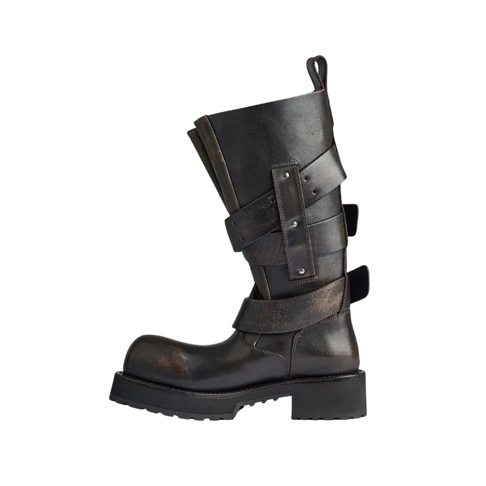Balenciaga Venom High Boot In Brown