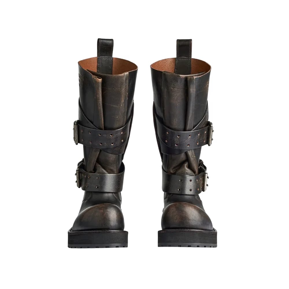 Balenciaga Venom High Boot In Brown