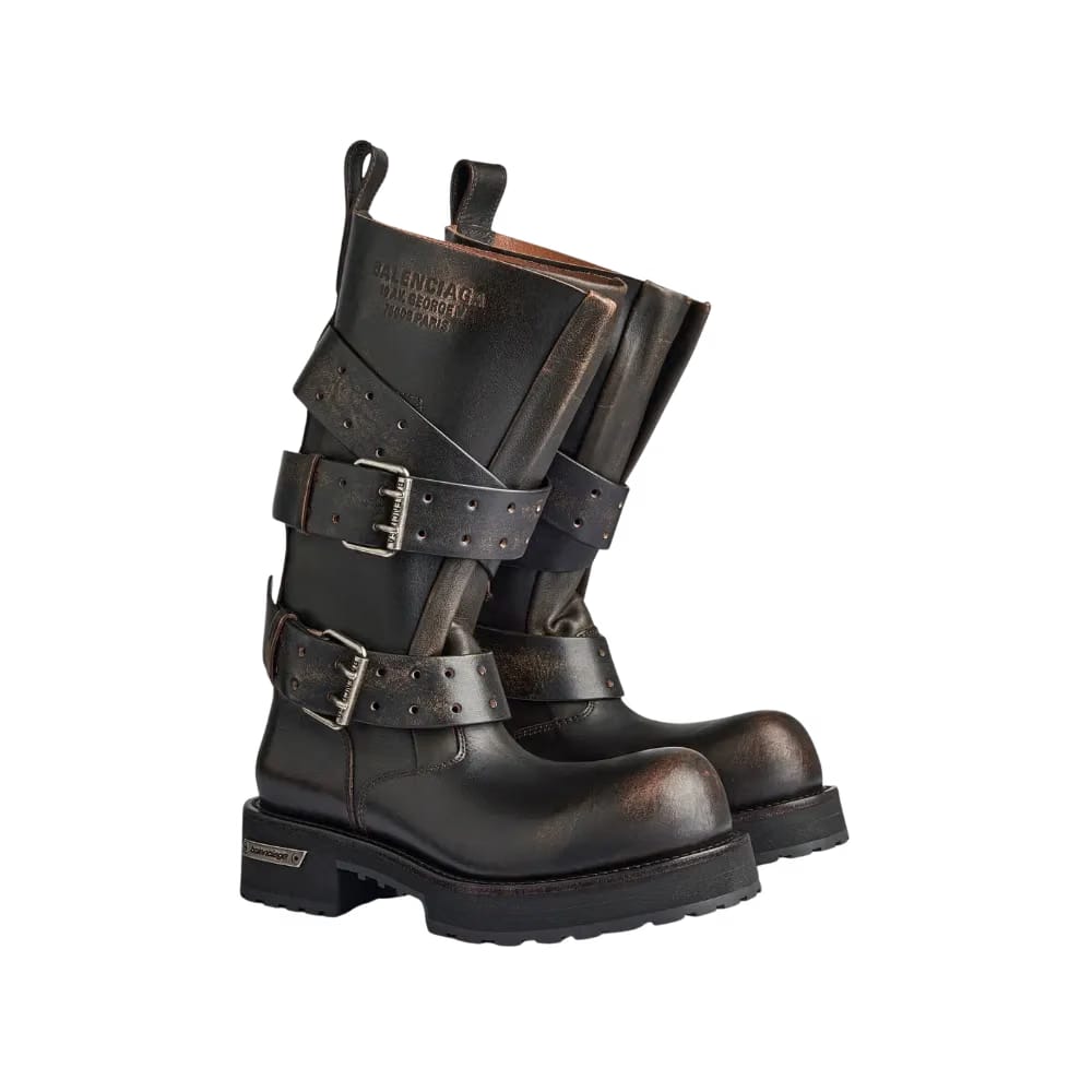 Balenciaga Venom High Boot In Brown