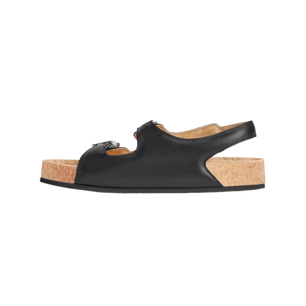 Balenciaga I Scholl Flat Sandal In Black