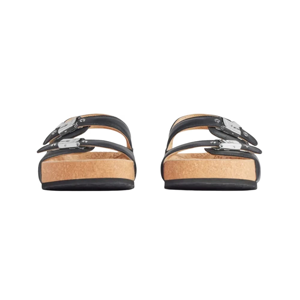 Balenciaga I Scholl Flat Sandal In Black